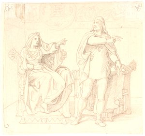Olaf Tryggvesen et Sigrid Storraade - Lorenz Frølich