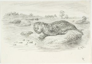Esquisse pour Le Grand Serpent de Mer - Lorenz Frølich