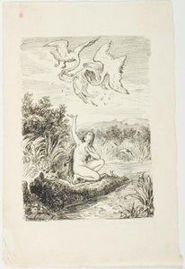 Esquisse pour La Fille du Roi des Marais - Lorenz Frølich