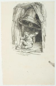 Esquisse pour Klokkedybet - Lorenz Frølich