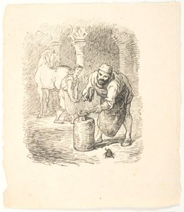 Esquisse pour une illustration de Skarnbassen - Lorenz Frølich