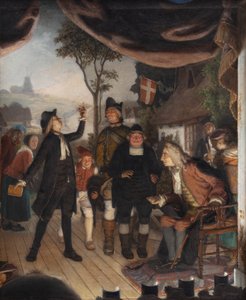 Ludvig Holberg assistant à une répétition de sa pièce Erasmus Montanus, Acte IV, Scène 2 - Lorenz Frølich