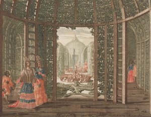 Het Groene Koningins Kabinet, dans: Tooneel Der Voornaamste Nederlands Huizen, En Lust Hove - Lorenz Scherm