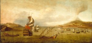 Escadre britannique et galères levantines en mer - Lorenzo Castro