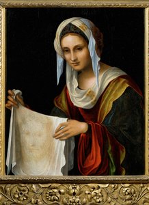 Sainte Véronique, fin du XVe siècle (peinture sur bois) - Lorenzo Costa