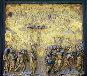 Détail des Portes du Paradis sur le Baptistère, 15e siècle - Lorenzo Ghiberti