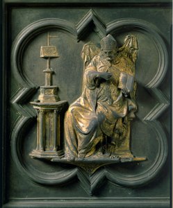 Porte Nord (dite Porte de la Croix), détail extérieur : Saint Augustin - Lorenzo Ghiberti