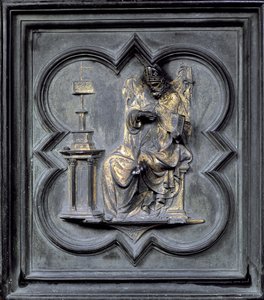 Saint Augustin, panneau H des Portes Nord du Baptistère de San Giovanni, 1403-24