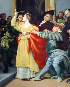 Retable de Sainte Lucie ou Sainte Lucie devant le juge