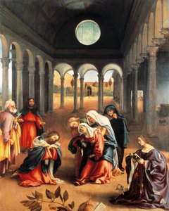 Christ prenant congé de sa mère - Lorenzo Lotto