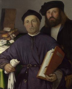 Le médecin Giovanni Agostino della Torre et son fils, Niccolò - Lorenzo Lotto