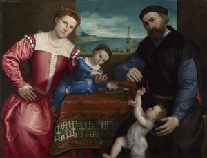 Portrait de Giovanni della Volta avec son épouse et ses enfants