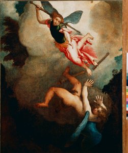 Saint Michel chassant Lucifer Peinture de Lorenzo Lotto (1480-1556) 1551-1555 - Lorenzo Lotto