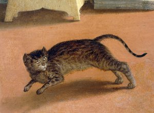 Chat terrifié, (détail) de l