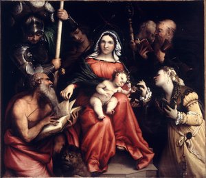 Le Mariage mystique de Sainte Catherine, 1524 - Lorenzo Lotto