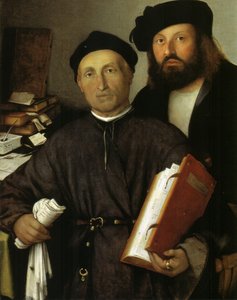 Le Médecin Giovanni Agostino della Torre et son Fils, Niccolò, c.1515 - Lorenzo Lotto