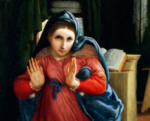 La Vierge annoncée (détail) - Lorenzo Lotto