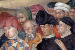 Saint Jean-Baptiste baptisant Jésus (détail) - Lorenzo Salimbeni
