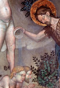 Saint Jean-Baptiste baptisant les foules dans le Jourdain (détail) - Lorenzo Salimbeni