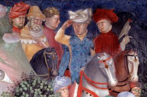La prédication de Saint Jean-Baptiste aux foules (détail) - Lorenzo Salimbeni