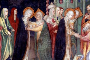 La visitation de Marie à Sainte Élisabeth (détail)