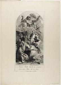 Sainte Anne et Saint Joachim offrant la Vierge Marie enfant au Père éternel - Lorenzo Tiepolo