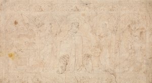 Conception pour un antependium : La Madonna della Misericordia avec les saints Jean-Baptiste, vers 1370 - Lorenzo Veneziano.