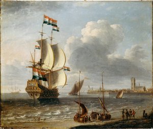 Un navire hollandais au large de Hoorn - Lorenzo a Castro