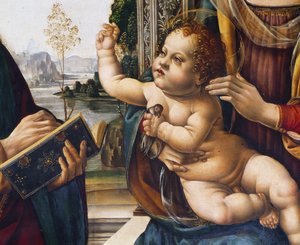 Enfant Jésus, (détail) - Lorenzo di Credi