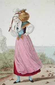 Laitière de la région de Cherbourg, vers 1820 - Louis Marie (after) Lante