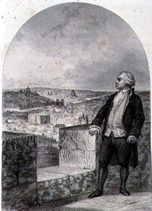 Honoré Gabriel Riqueti, Comte de Mirabeau (1749-91) sur les remparts de Paris, gravé par Philibert Langlois - Louis (after) Marckl