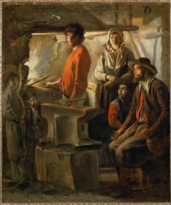 La forge ou : Un forgeron dans sa forge ... - Louis (attr. to) Le Nain