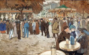Fête foraine, boulevard de Clichy, vers 1910 - Louis Abel Truchet