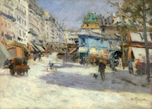 Rue Lepic, coin de la Rue Puget et Place Blanche, vers 1890