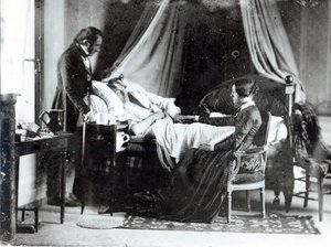 La visite du médecin au patient, vers 1840-50 - Louis Adolphe Humbert de Mollard