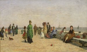 Le Quai à Honfleur - Louis Alexandre Dubourg