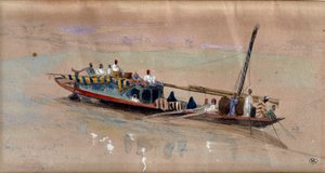 Bateau sur le Nil - Louis Amable Crapelet