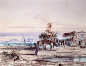 Paysage tunisien - Louis Amable Crapelet