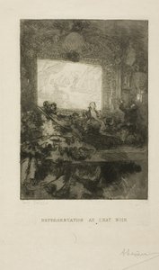 Au Chat Noir - Louis Auguste Lepère