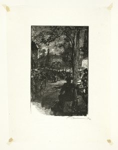 Boulevard Montmartre, Evening, plate fifteen from Le Long de la Seine et des Boulevards - Louis Auguste Lepère