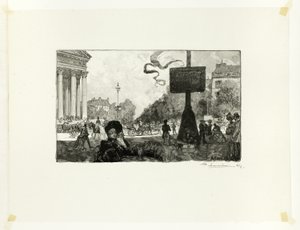 Corner of the Rue Royale, plate sixteen from Le Long de la Seine et des Boulevards - Louis Auguste Lepère