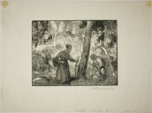 Chasseurs de champignons au Rocher Bernard