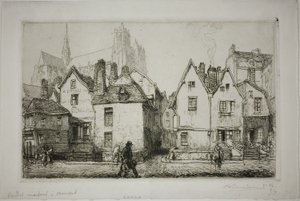 Maisons anciennes, Amiens - Louis Auguste Lepère