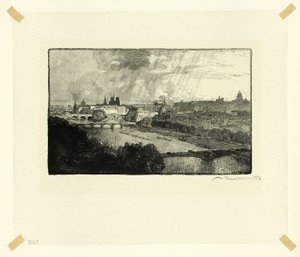 Paris, vu du Pavillon de Flore, planche onze du Long de la Seine et des Boulevards