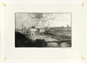 Paris, vu du Pavillon de Flore, planche onze du Long de la Seine et des Boulevards