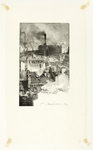 Quartier des Gobelins, plate 20 from Le Long de la Seine et des Boulevards - Louis Auguste Lepère