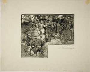 Chevauchée vers les chiens, Mont-Gérard - Louis Auguste Lepère