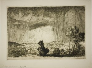Tempête sur la dune - Louis Auguste Lepère