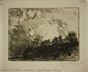 Stormy Sunset, Jouy-le-Moutier - Louis Auguste Lepère