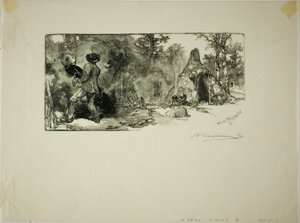 Les brûleurs de charbon de bois - Louis Auguste Lepère